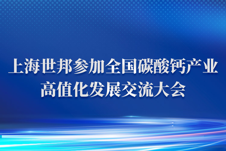 会议动态 | 上海世邦参加第四届全国碳酸钙产业高值化发展交流大会
